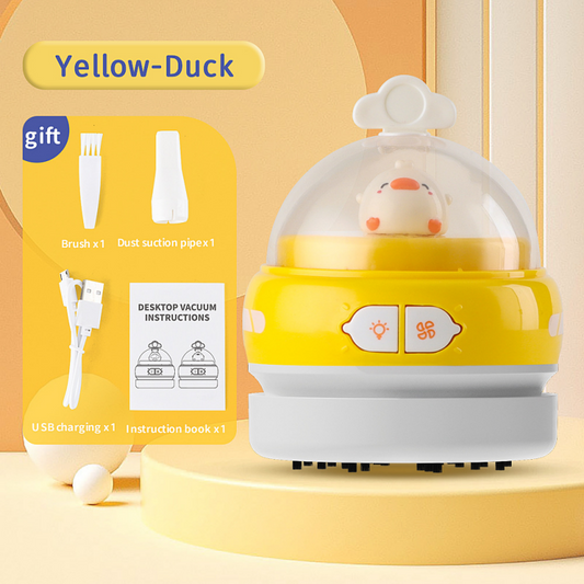Yellow-Duck Mini Animal Desktop Vacuum Cleaner for Keyboard