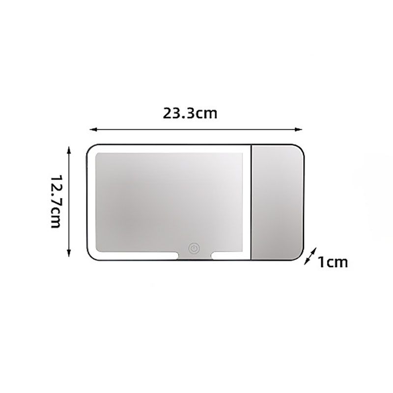 LED Car Sun Visor Makeup Mirror - White
