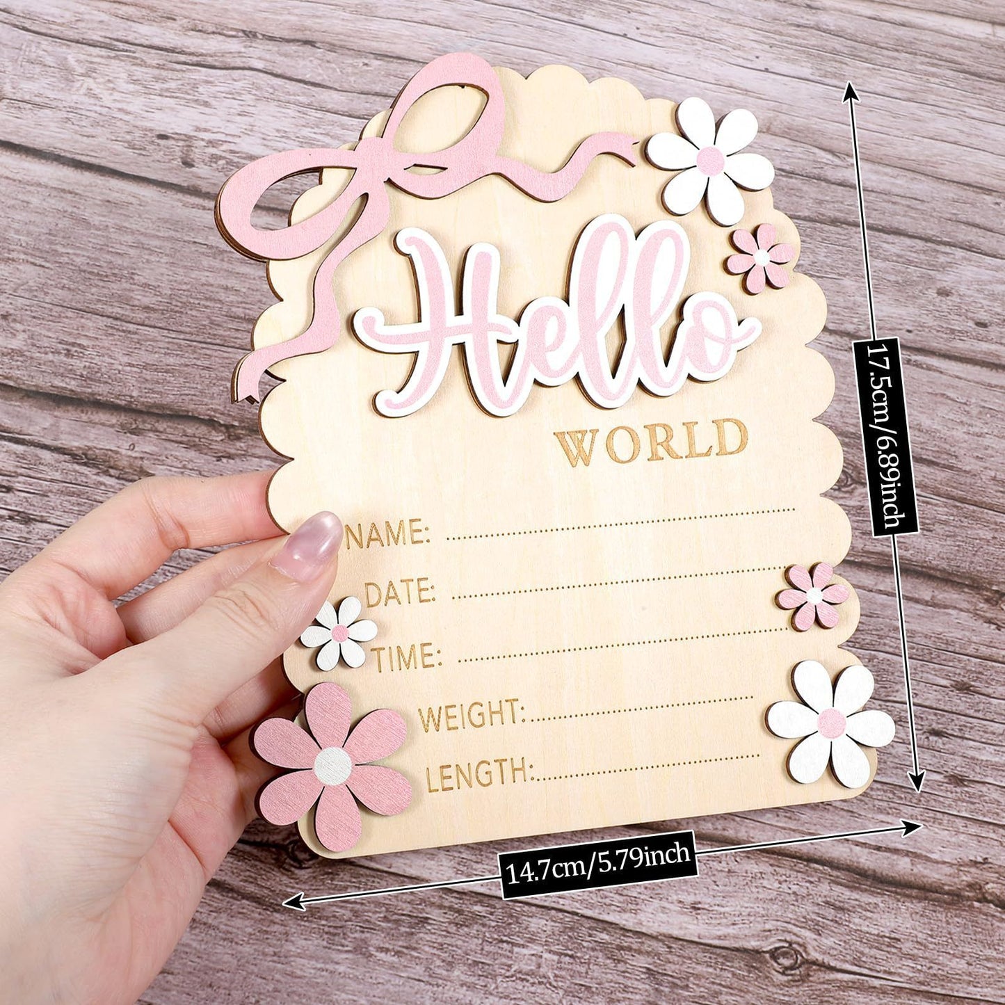 Newborn Wooden Milestone Sign Set