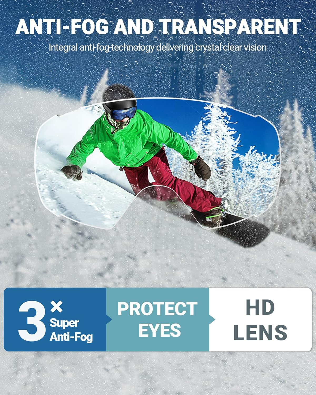 OutdoorMaster Ski Goggles OTG - Black
