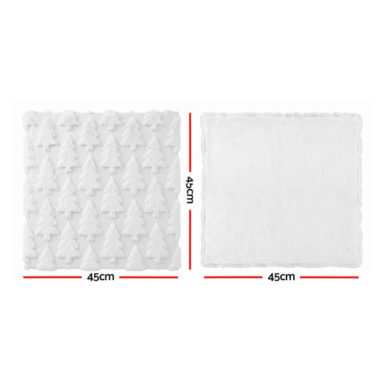 Jingle Jollys Christmas Cushion Covers - 2 Pack - white
