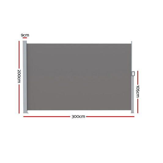 Instahut Retractable Sun Shade 2 x 3m