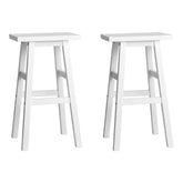 Artiss Set of 2 Beech Wood Bar Stools - White