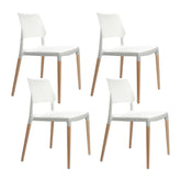 Artiss Set of 4 Wooden Stackable Dining Chairs