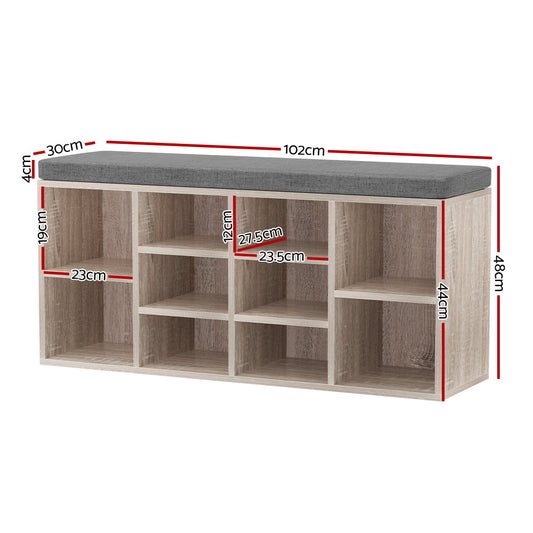 Artiss Bench Wooden Shoe Rack