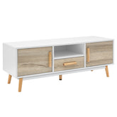 Wooden Entertainment TV Unit - White & Wood