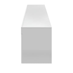 189cm RGB LED TV Stand Cabinet Entertainment Unit Gloss Furniture Drawers Tempered Glass Shelf White