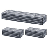Greenfingers Garden Bed Galvanised Raised Steel Instant Planter 240X80X45CM