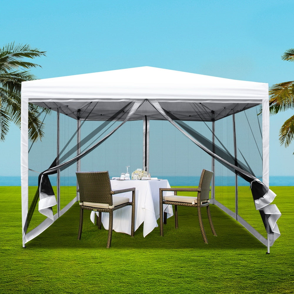 Instahut 3x3m White Pop Up Gazebo