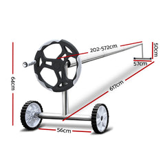Solar Swimming Pool Cover Roller 400 Micron Blanket Adjustable 6.5x3M