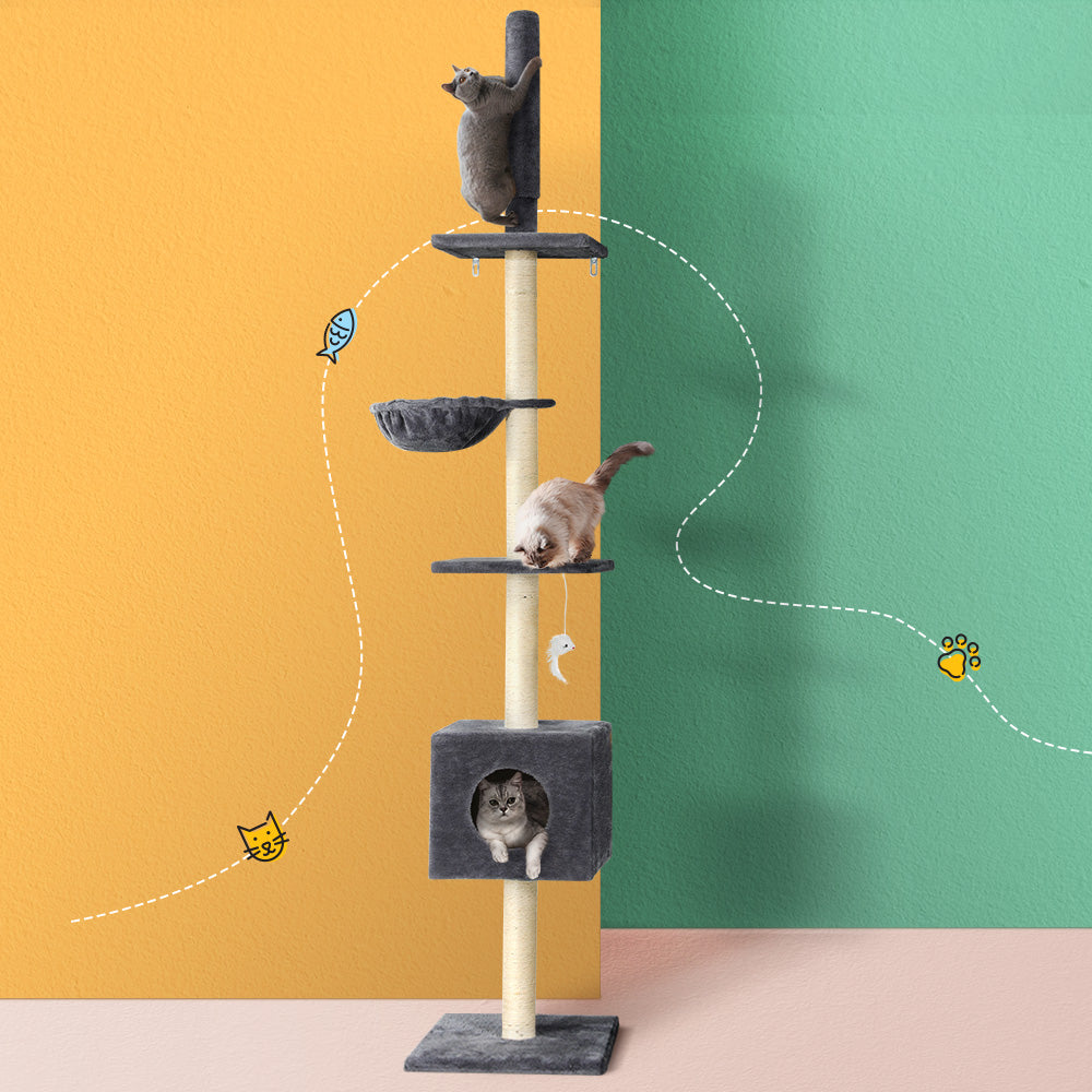 i.Pet 260cm Floor-to-Ceiling Cat Tree