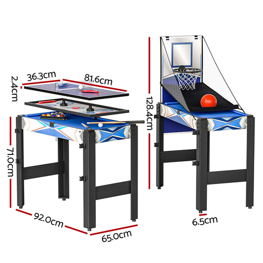 Amazing 5-In-1 Games Table Pool Table Tennis Air Hockey Basketball Arcade Archery Gift
