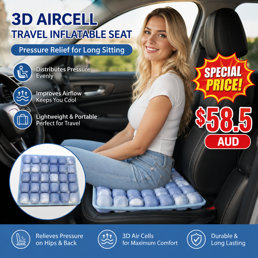 3D Aircell Travel Inflatable Seat for Long Sitting pressure relief