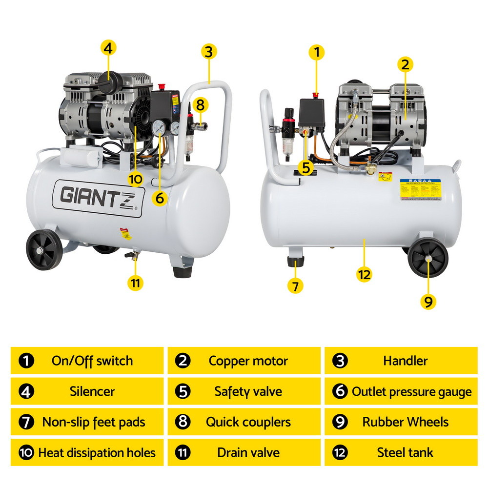 Giantz Air Compressor 30L - 0.75HP