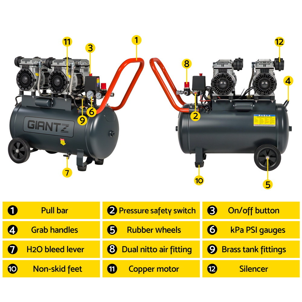Giantz Air Compressor 50L - 3.0HP