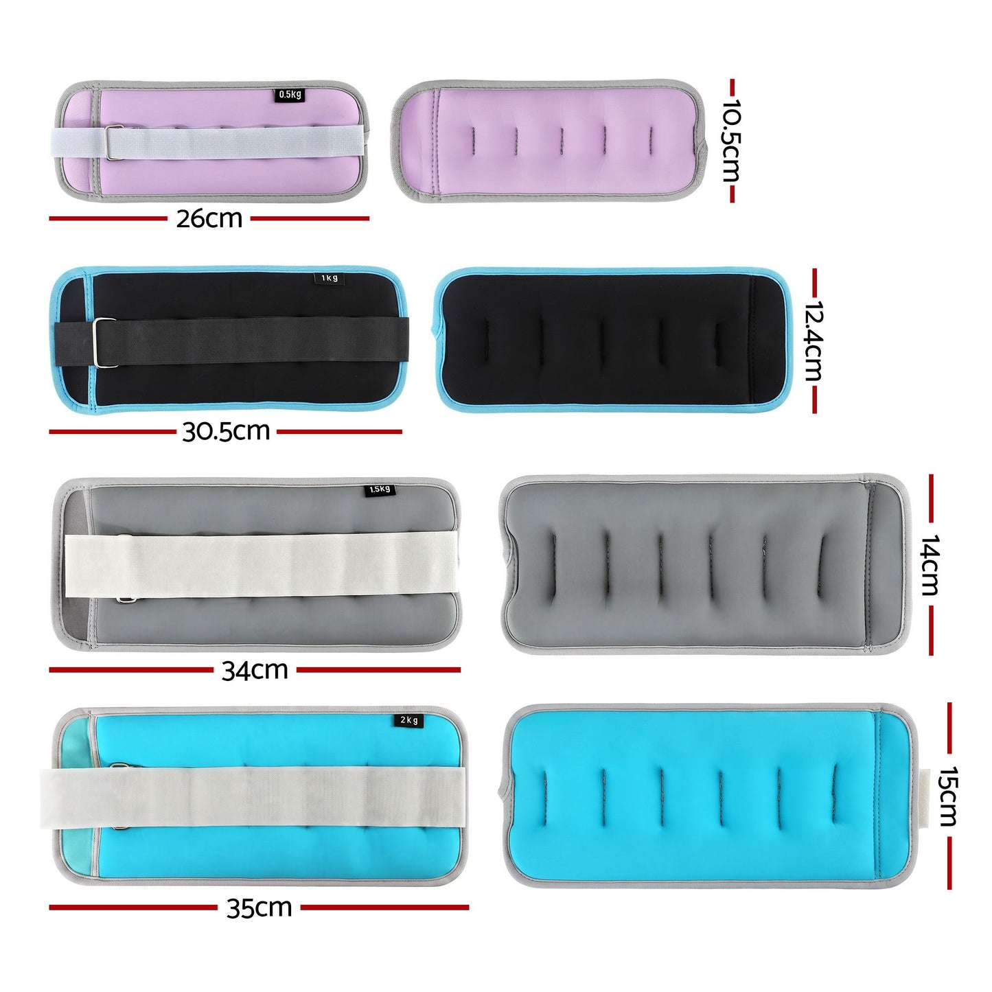 Everfit Adjustable Ankle & Wrist Weights Set