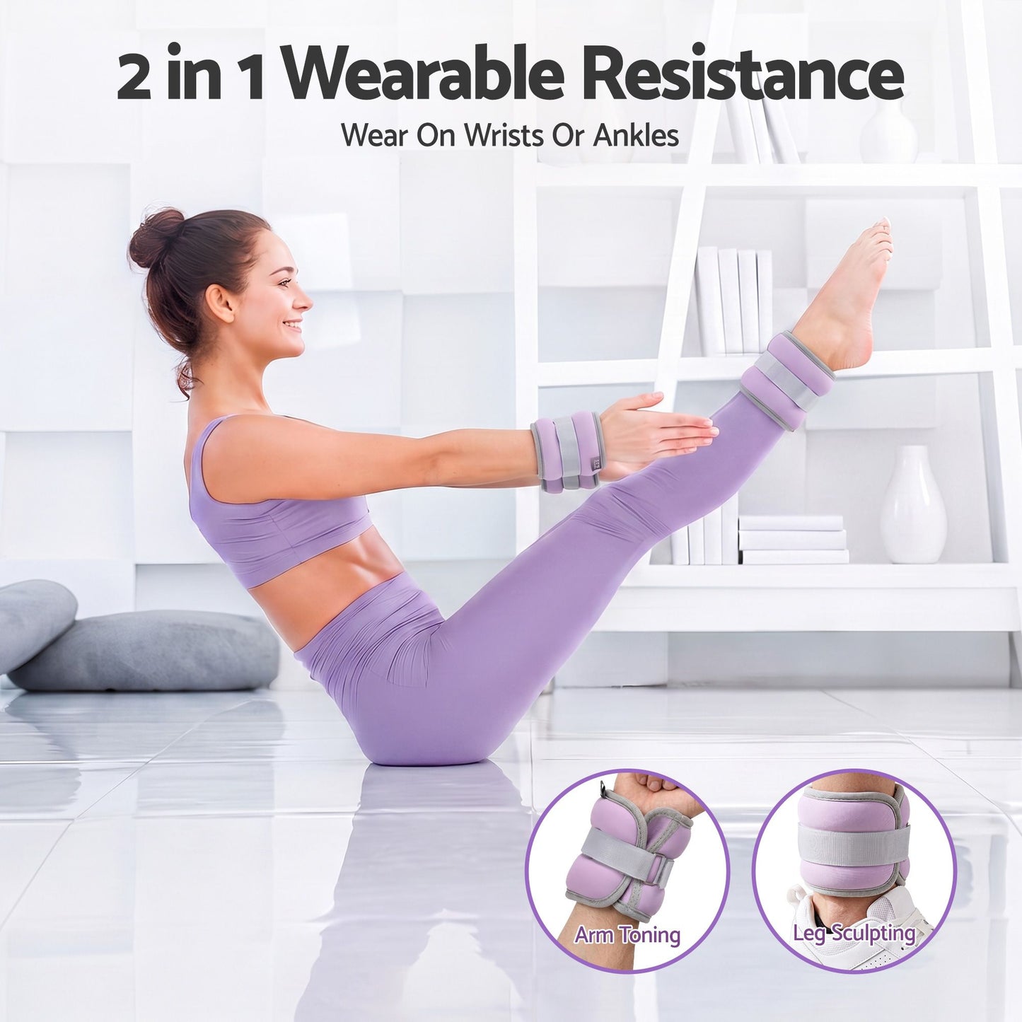 Everfit Adjustable Ankle & Wrist Weights Set