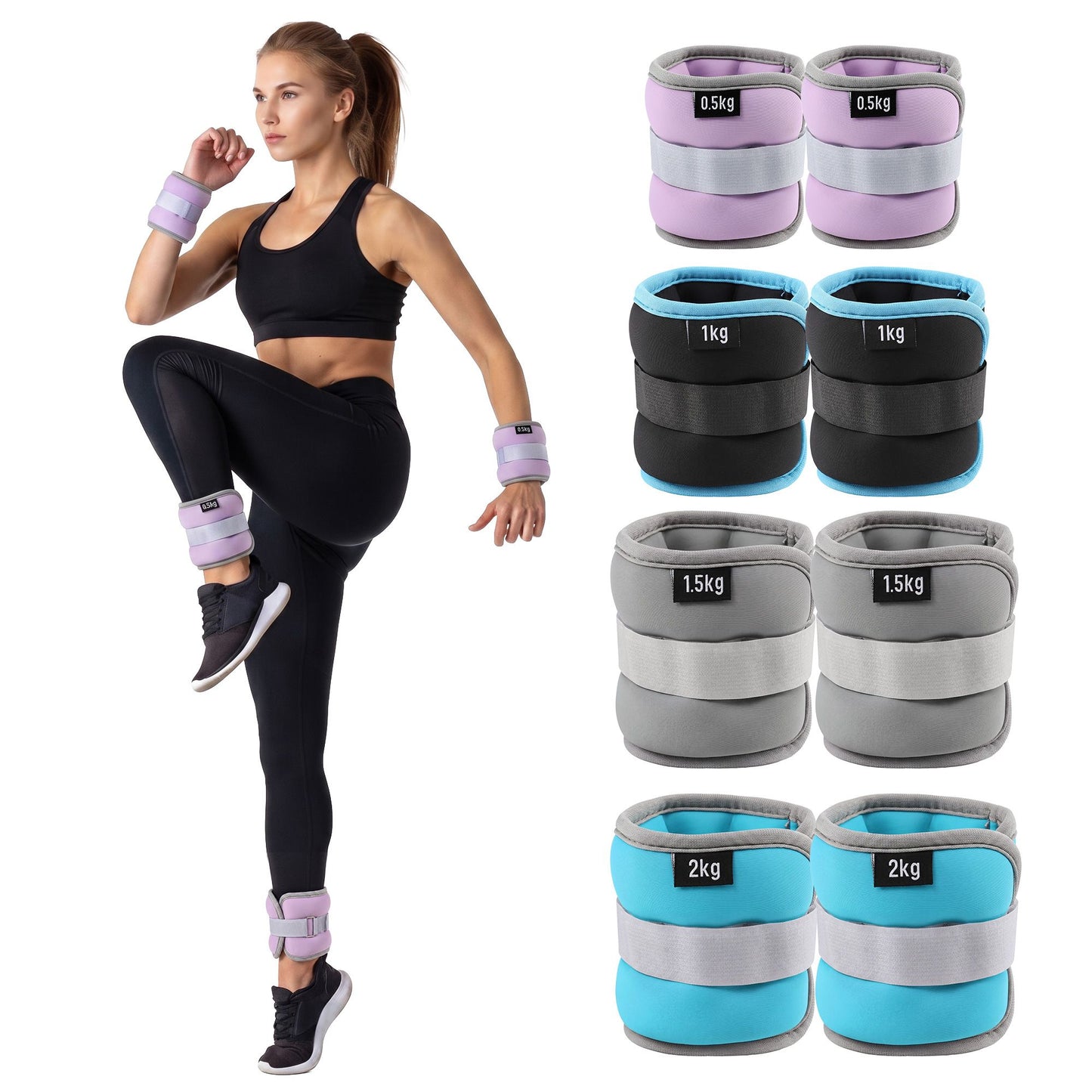 Everfit Adjustable Ankle & Wrist Weights Set
