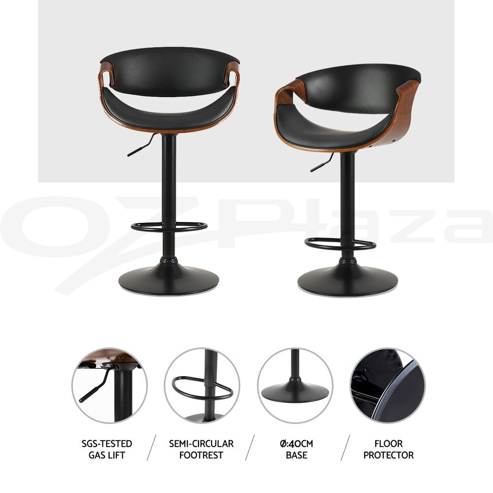 Artiss Ambrus Bar Stools - 3 Pack - Black