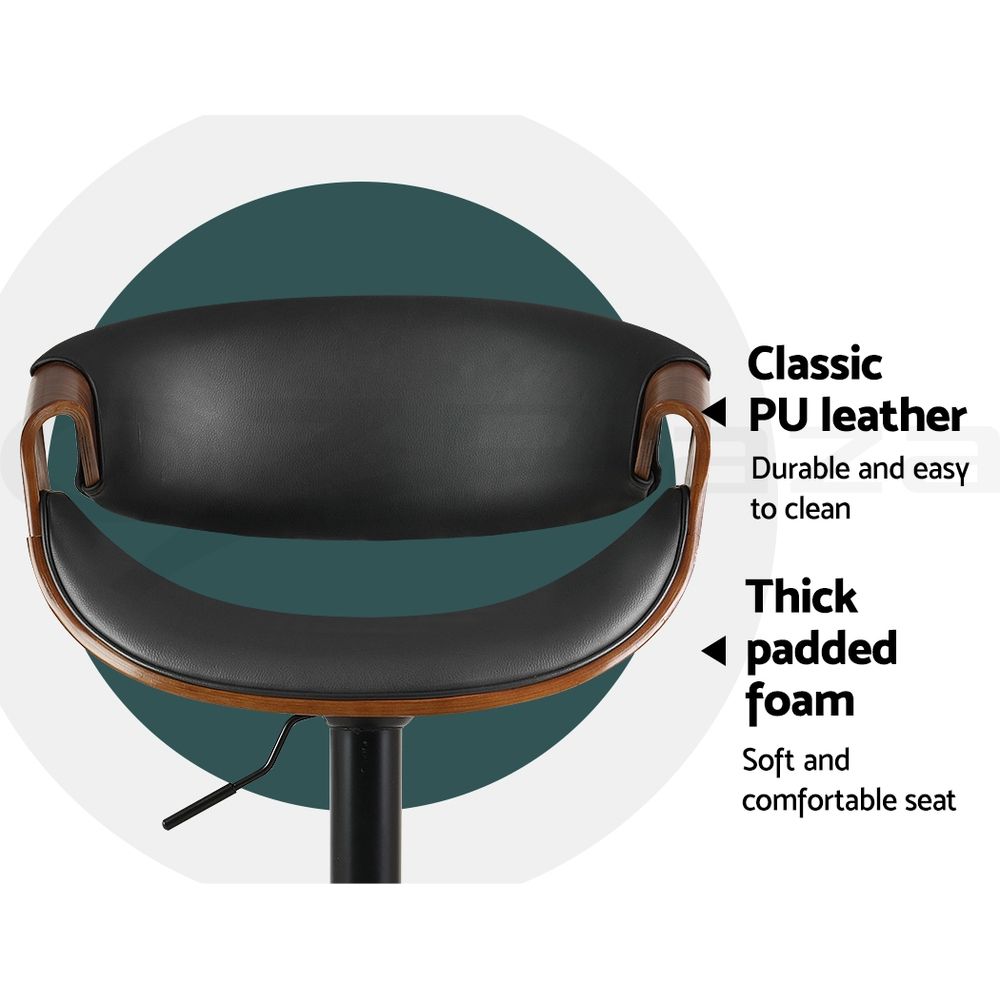 Artiss Ambrus Bar Stools - 3 Pack - Black