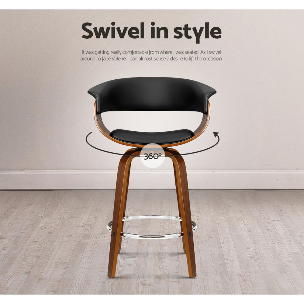 Artiss Cassius Bar Stools - 3 Pack - Black
