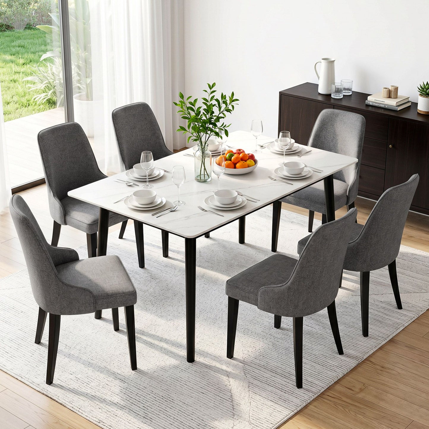 Artiss Dining Chairs Set of 6 - Grey