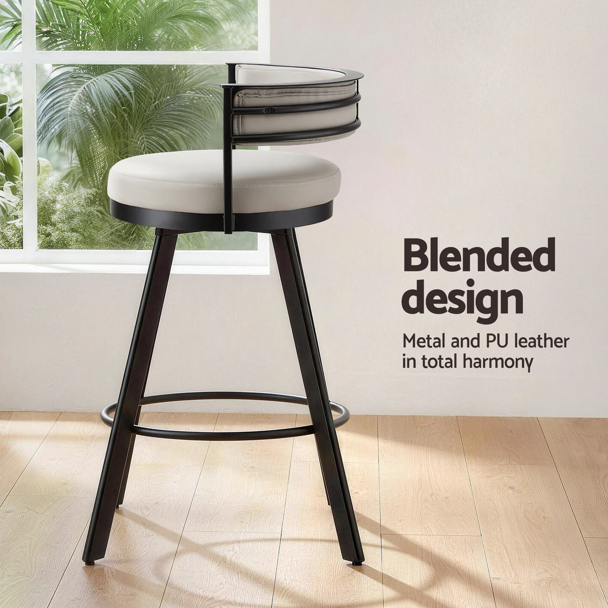 Artiss Bar Stools - Set of 3 - Beige