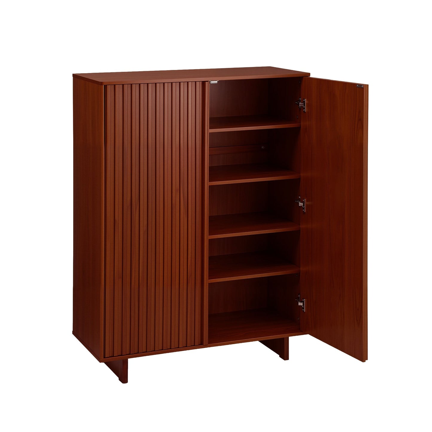 Artiss Shoe Cabinet 5 Tier Storage Organiser w/ Adjustable Shelves Bamboo