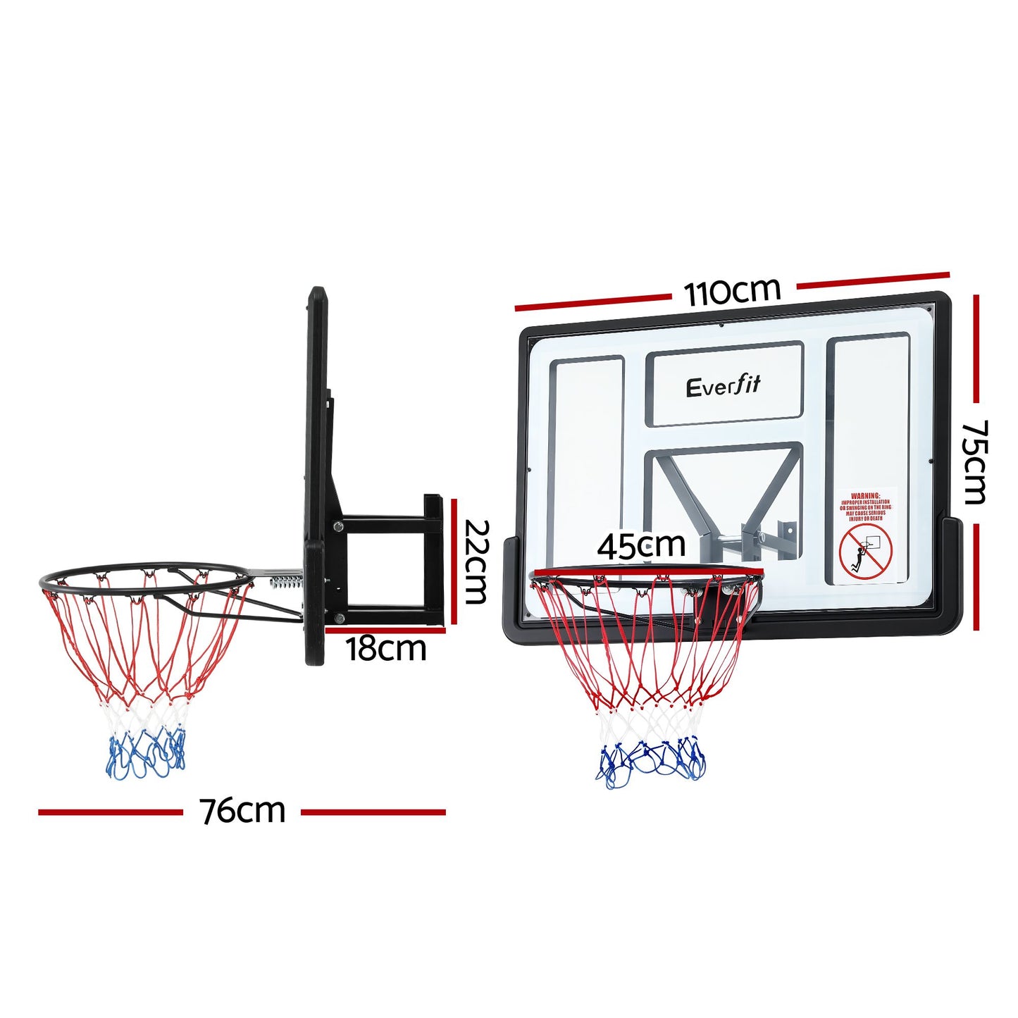 Everfit 43-inch Outdoor Kids Basketball Hoop