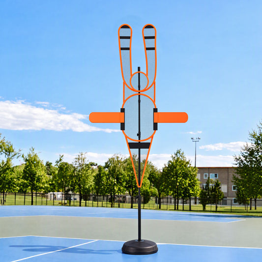 Basketball Defender Dummy 155-275cm Adjustable Shooting Passing Training Mannequin Black Orange