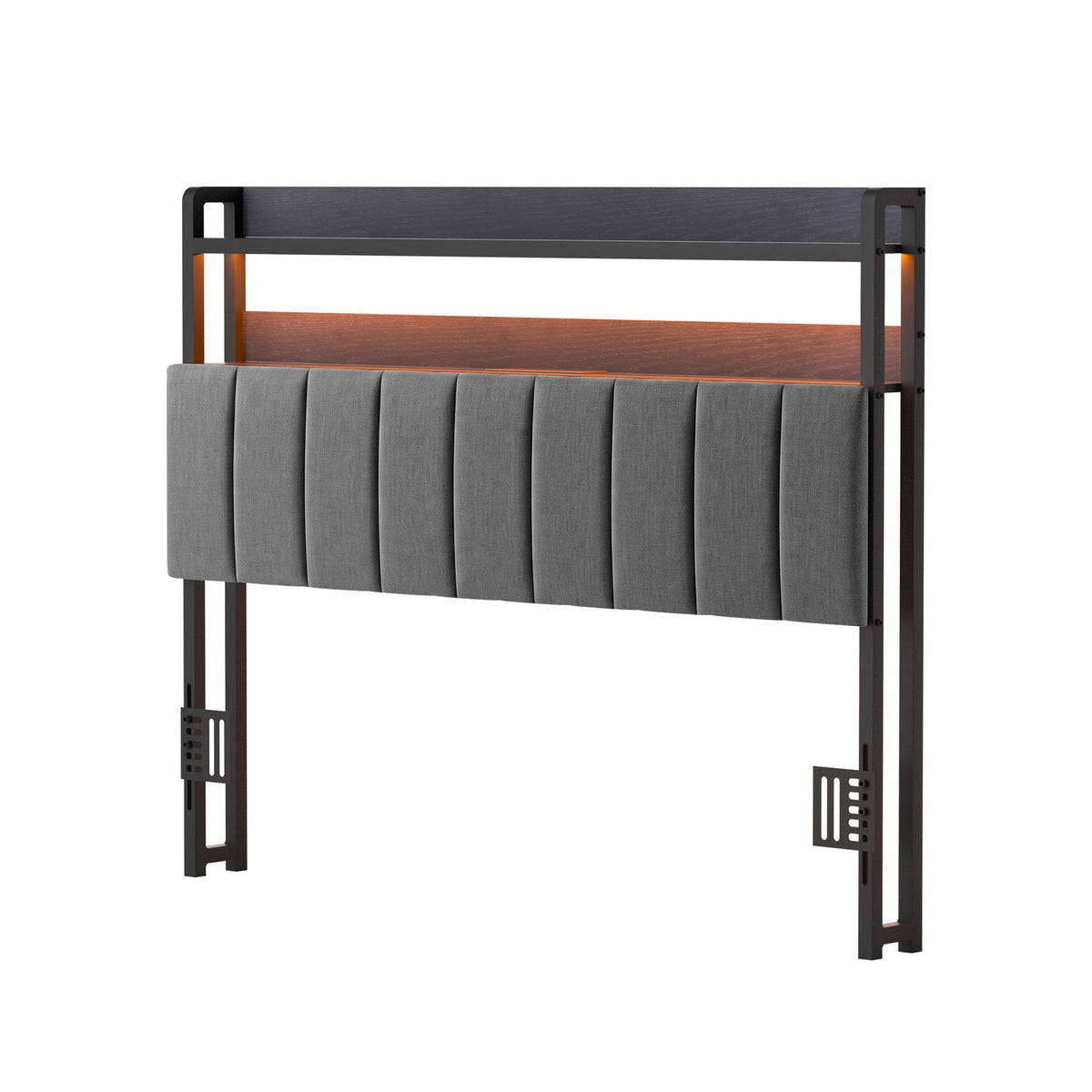 Artiss Double Headboard with Charging Station - Grey