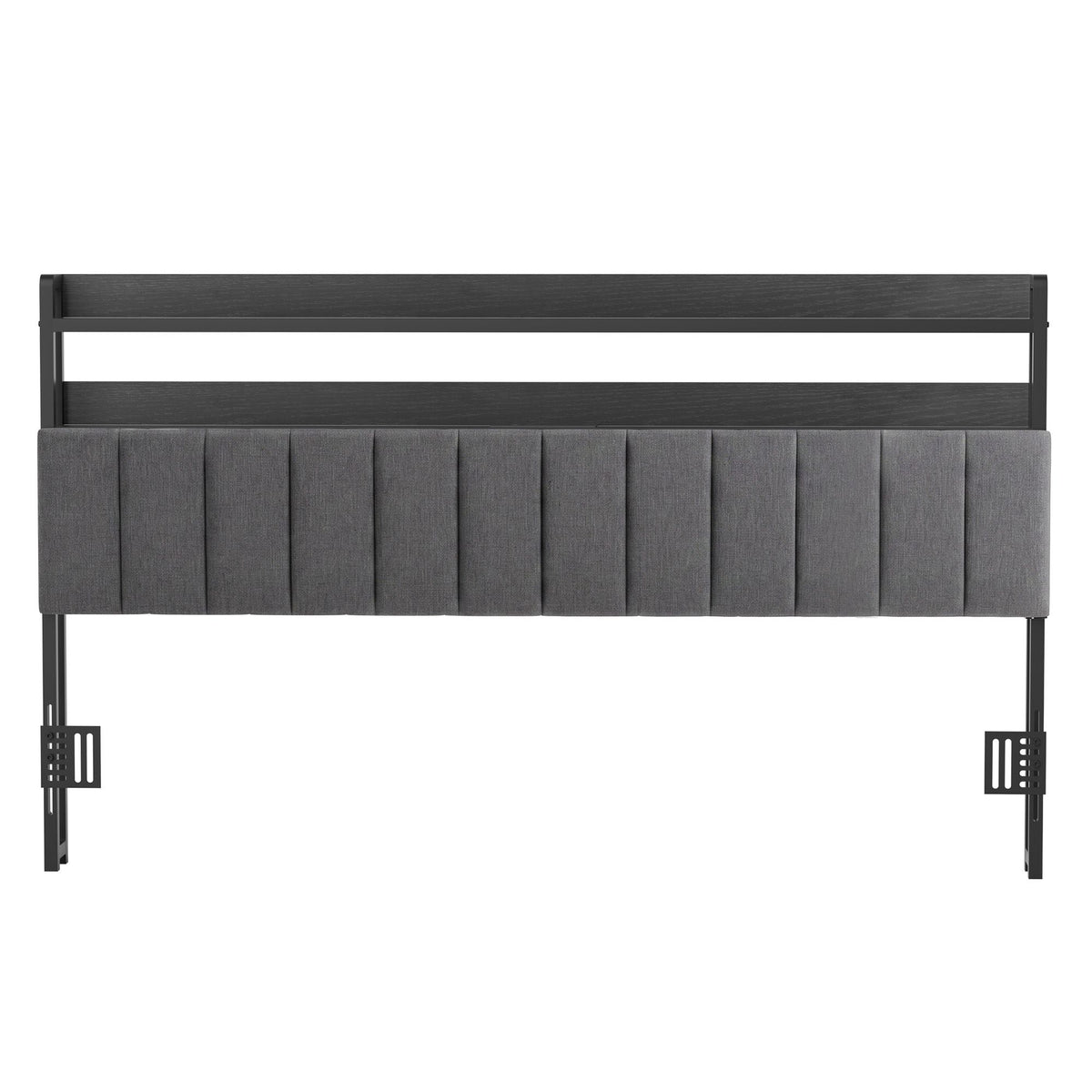Artiss King Headboard with Charging Station - Grey