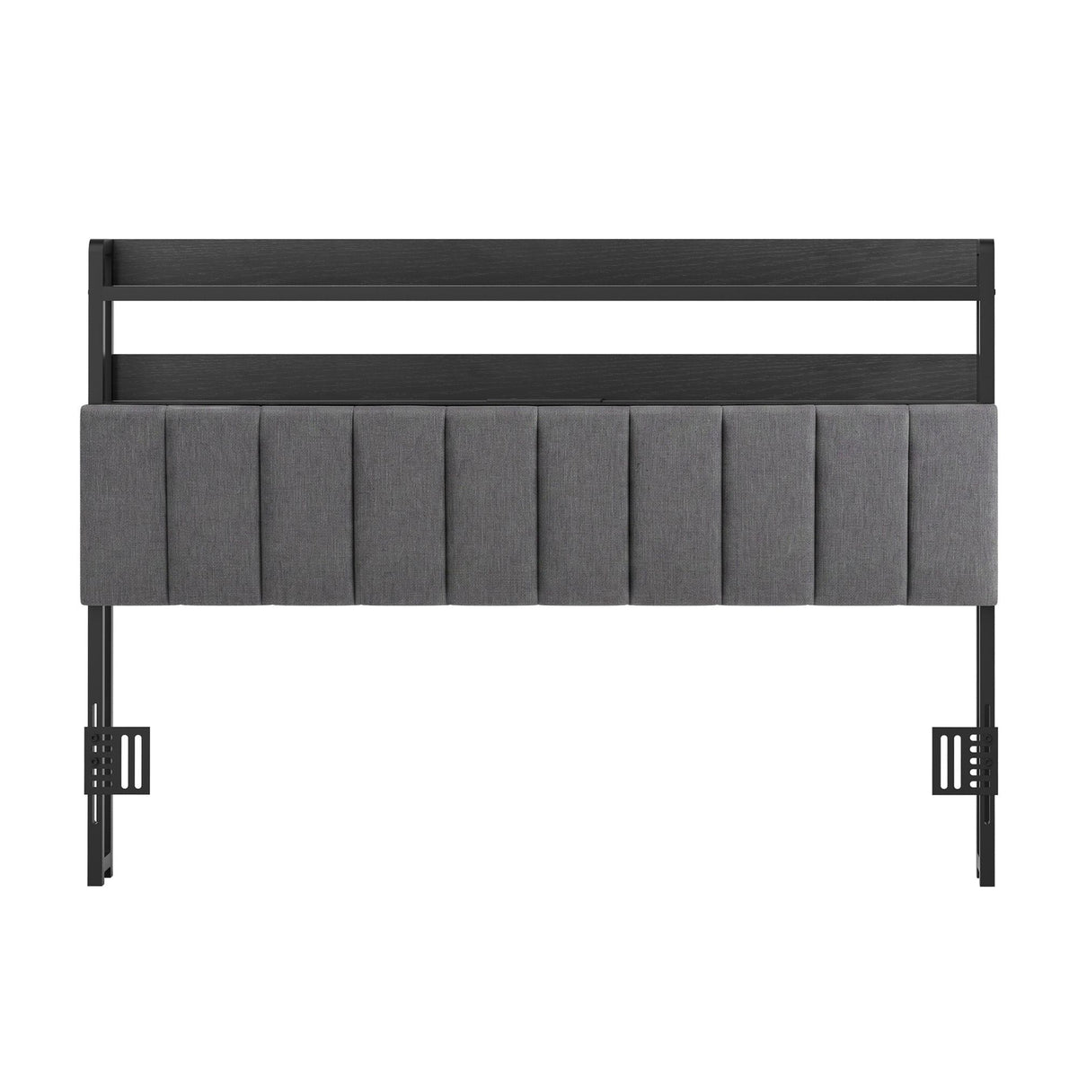 Artiss Queen Headboard with Charging Station - Grey