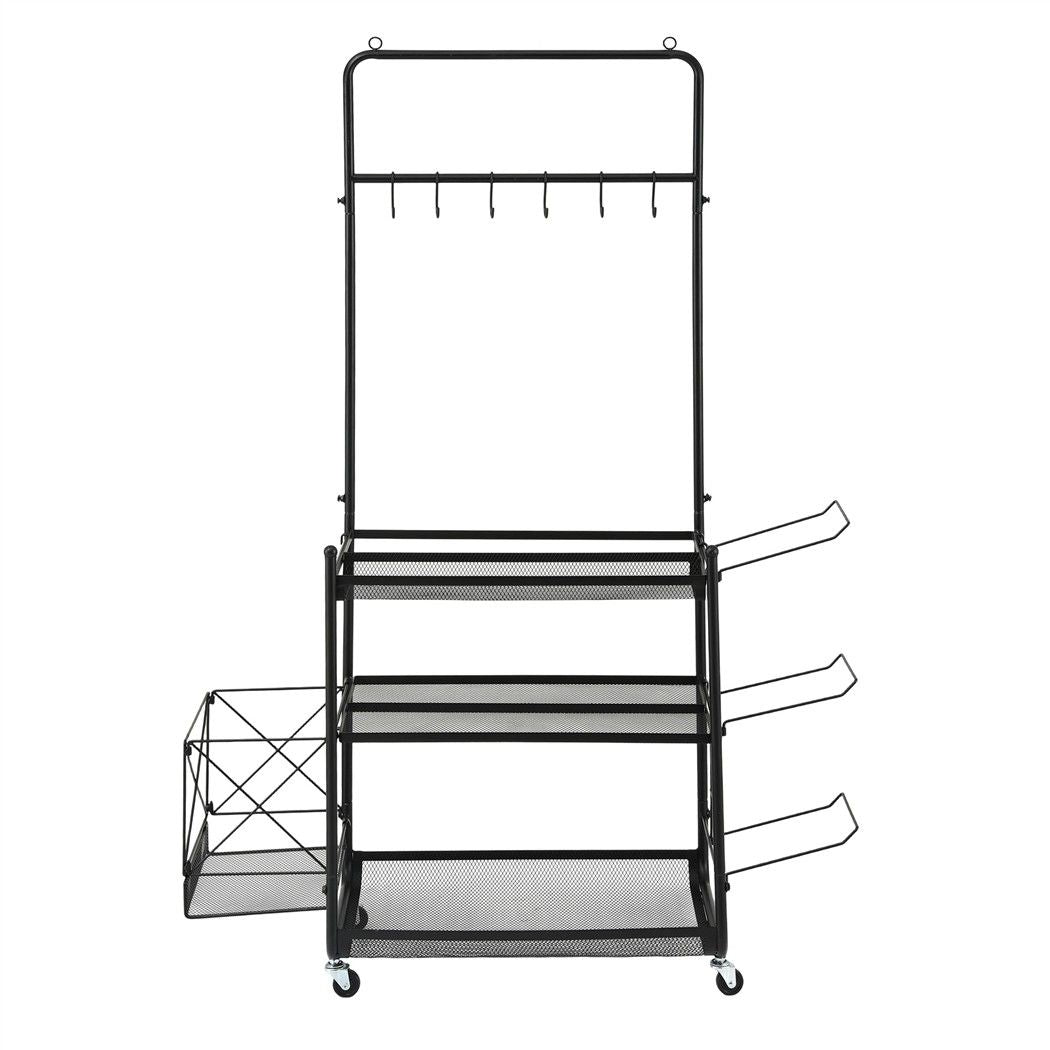 Everfit Yoga Mat Ball Storage Cart Multifunction Equipment Organizer Rack 145cm