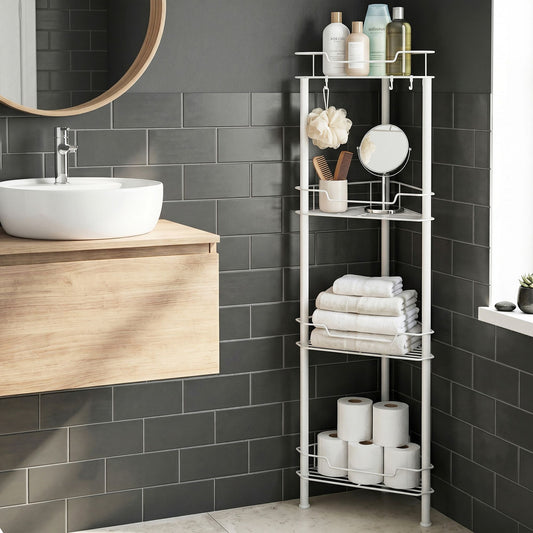 Artiss 4-Tier Corner Shower Caddy - White