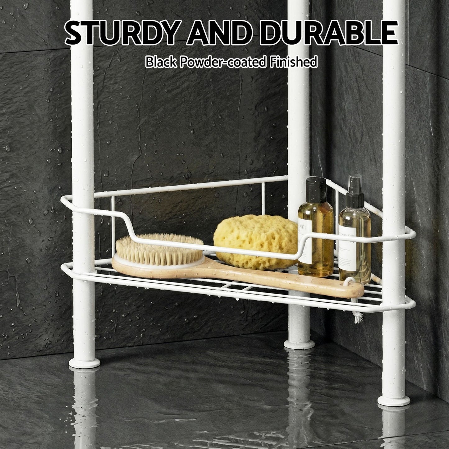 Artiss 4-Tier Corner Shower Caddy - White