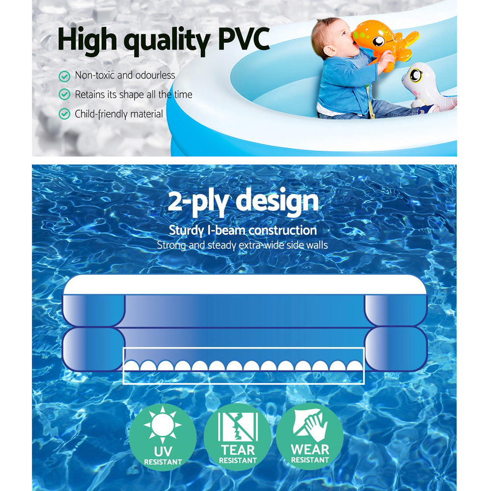 Bestway Inflatable Kids Pool 262x157x46cm 544L