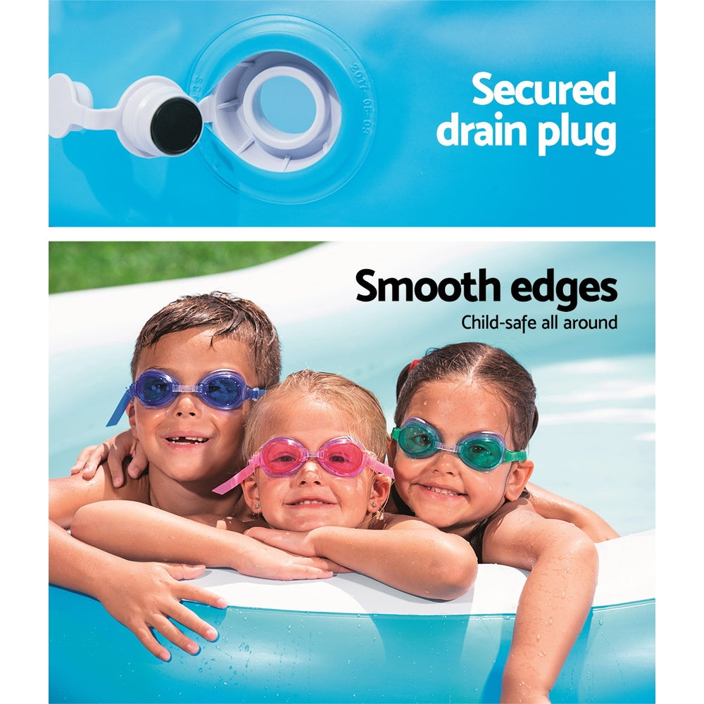 Bestway Inflatable Kids Pool 262x157x46cm 544L