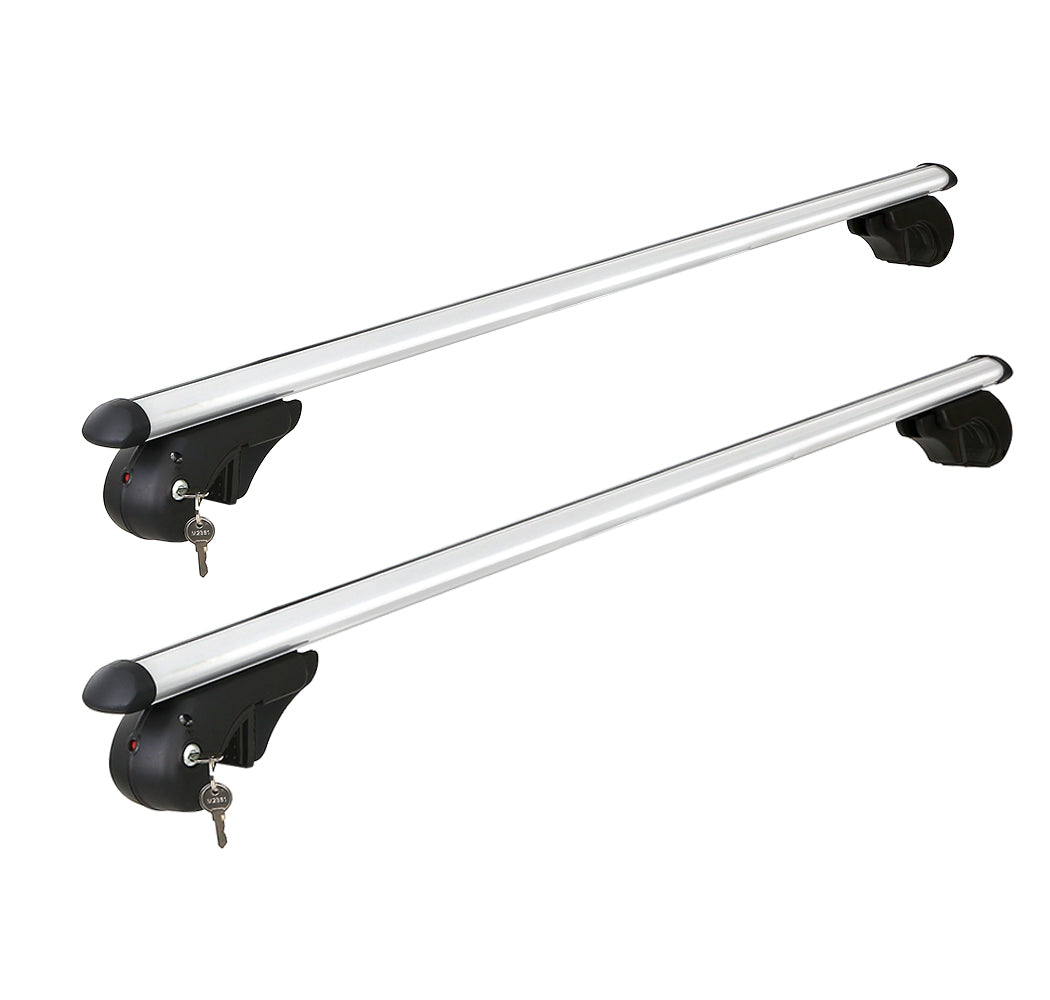 Universal Car Roof Rack Pod Cross Bars 123cm Silver