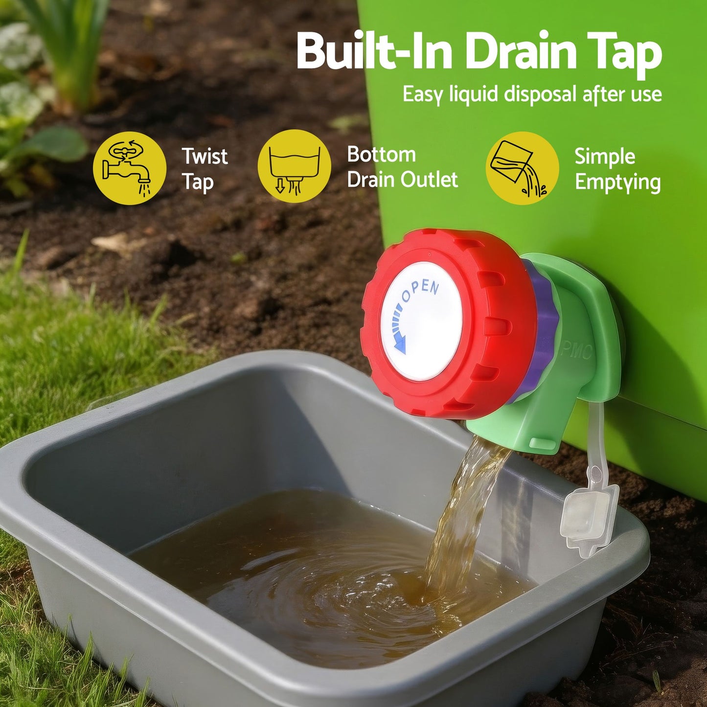 Gardeon 20L Kitchen Compost Bin - Green