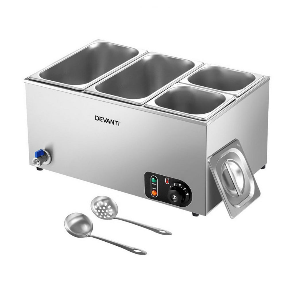 Devanti 4 Pan Bain Marie Food Warmer