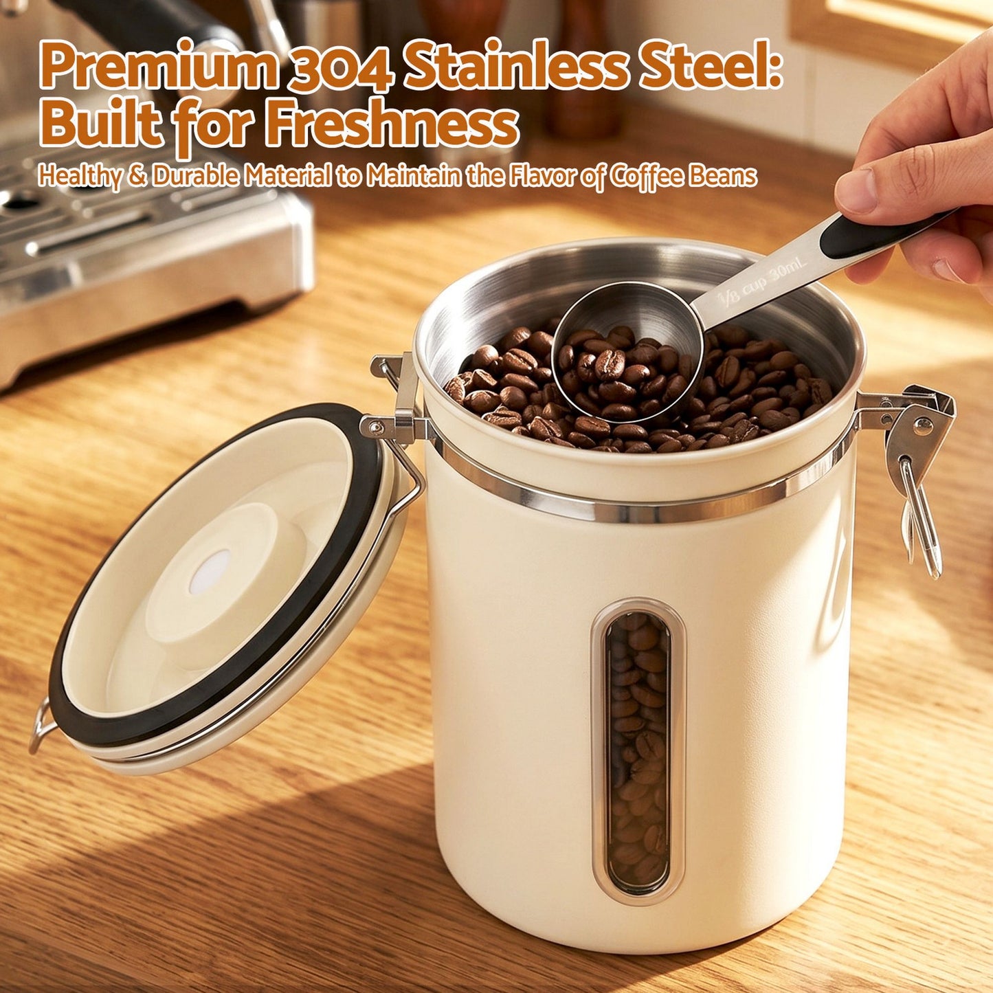 5-Star Chef 1.8L Coffee Bean Canister