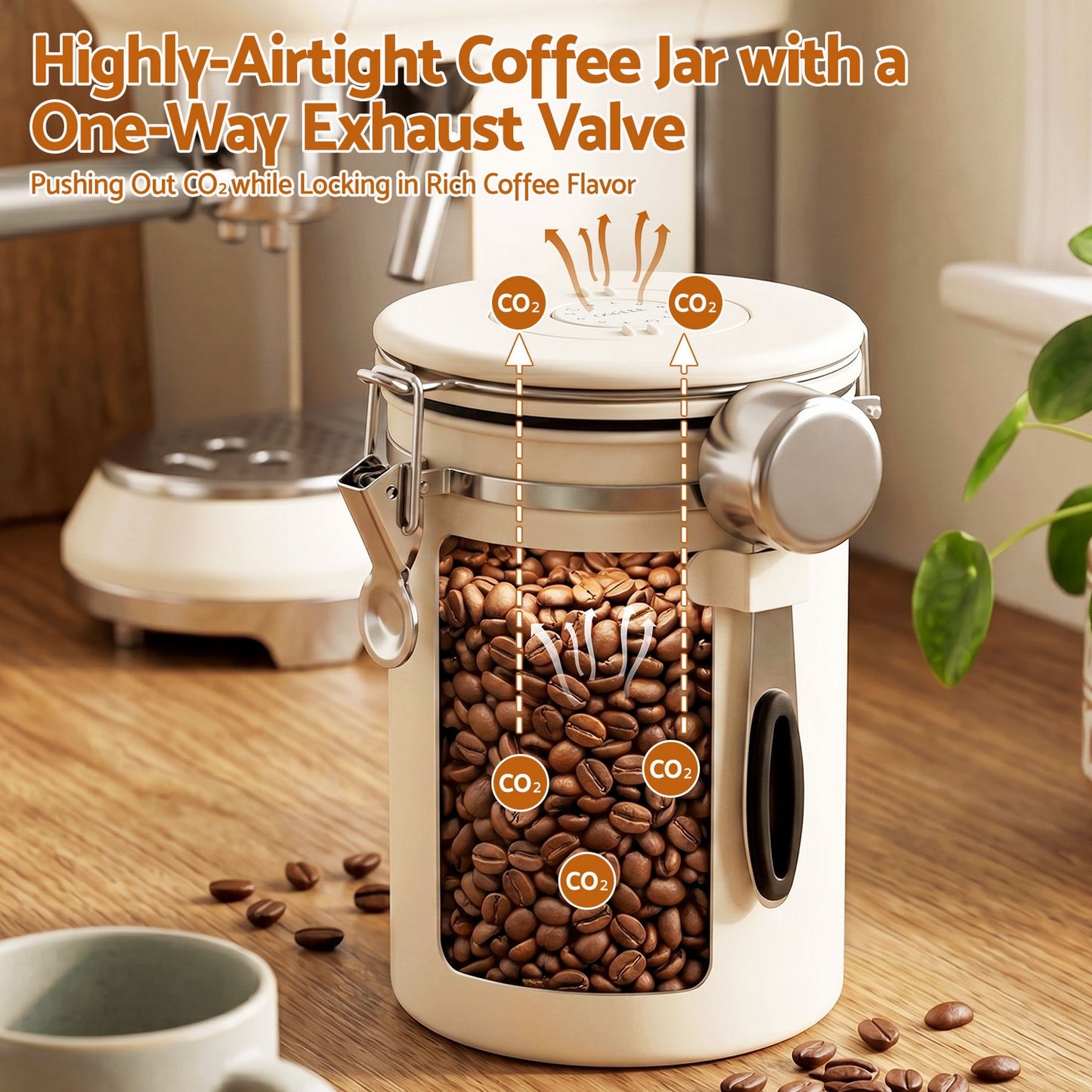 5-Star Chef 1.8L Coffee Bean Canister