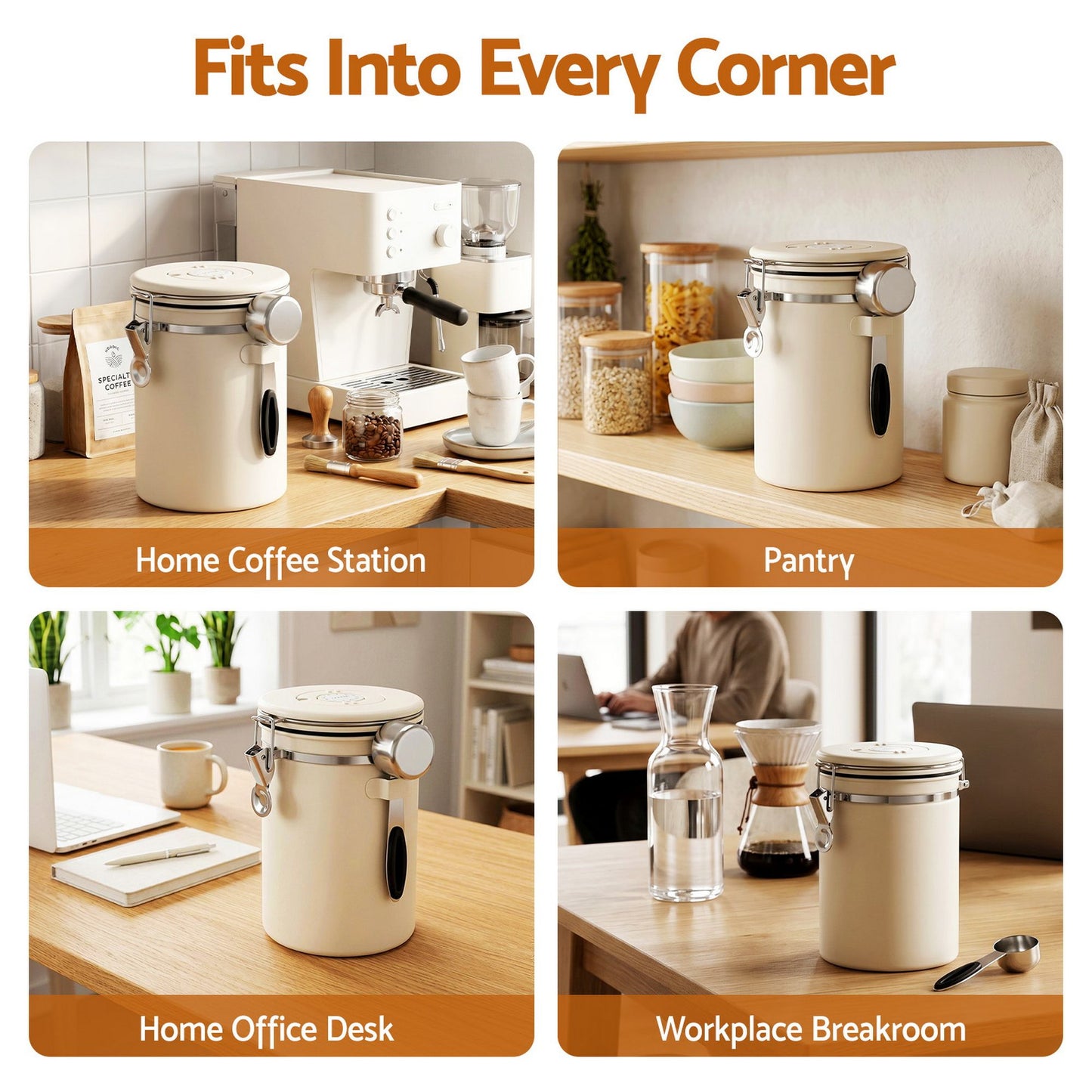 5-Star Chef 1.8L Coffee Bean Canister
