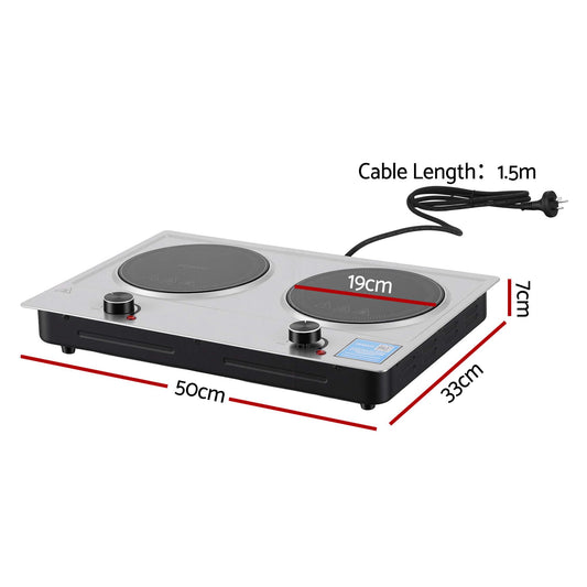 Devanti 2 Zone Ceramic Cooktop 2400W