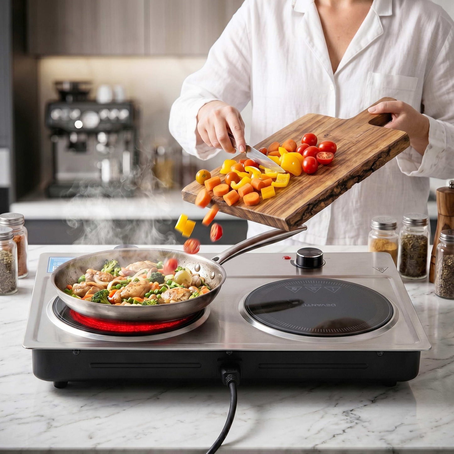 Devanti 2 Zone Ceramic Cooktop 2400W