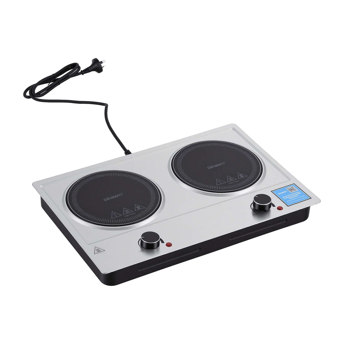 Devanti 2 Zone Ceramic Cooktop 2400W