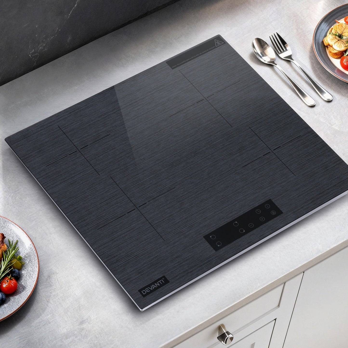 Devanti 60cm Ceramic Cooktop - Grey
