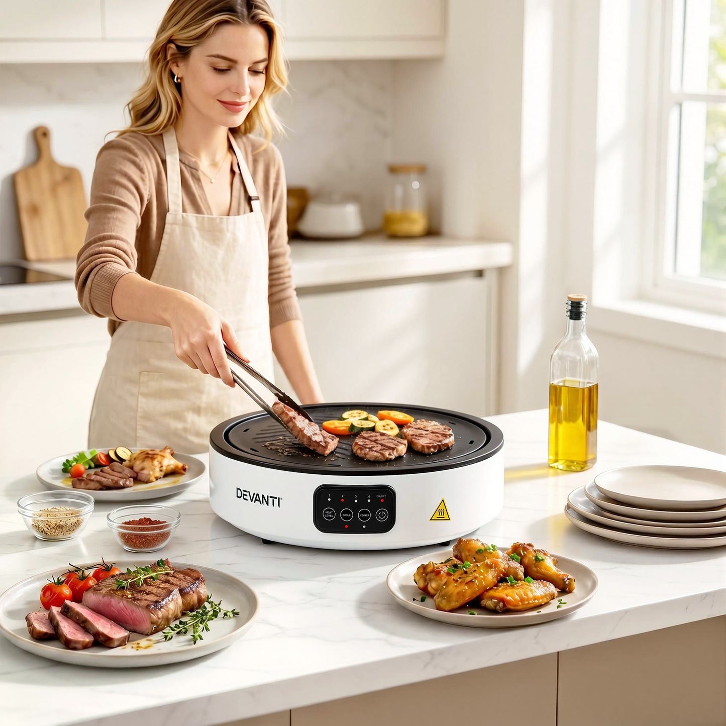 Devanti Portable Ceramic Cooktop - White