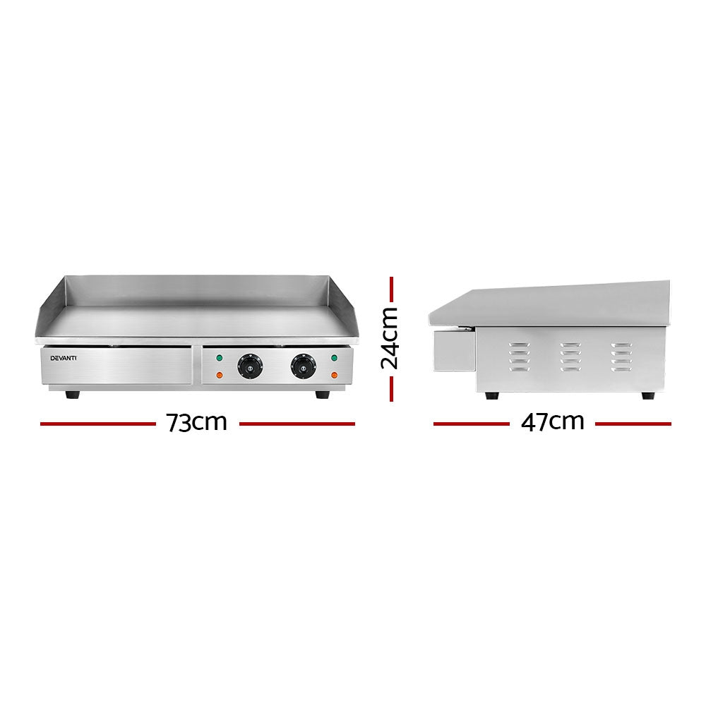 Devanti 73cm Commercial Electric Griddle